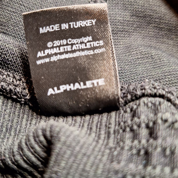 Alphalete Halo leggings M black textured contour athletic leggings high rise - Picture 5 of 6